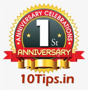 1st Grand Anniversary Of 10tips - 1st Anniversary Logo Png