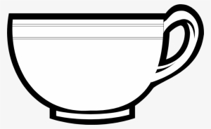 Drawn Teacup Black And White - Clip Art Black And White Cup