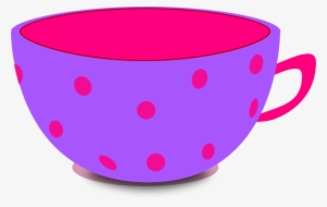 Purple Tea Set Clip Art - Cup Clipart