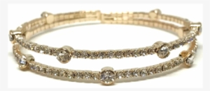 Double Crystal Gold Bracelet - Bracelet