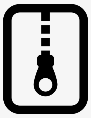 This Is Icon Is A Square With A Zipper That Goes A - Archive Icon Png