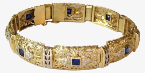 Elaborate Vintage 18 Karat Gold Bracelet