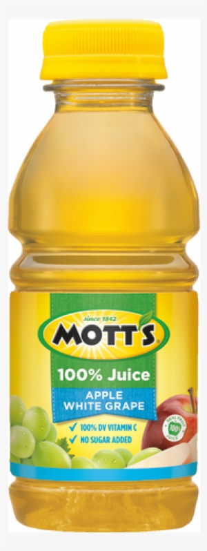 Mott's 100% Apple White Grape Juice - Mott's 100% Original Apple Juice - 6 Pack, 8 Fl Oz