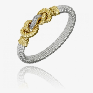 Sterling Silver &14kt Gold Bracelet 22597d08 - Bracelet