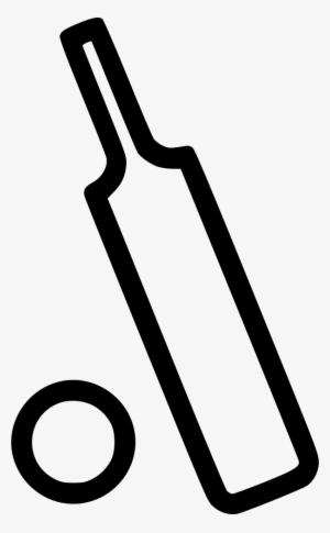 Cricket Bat And Ball Comments - Bat Ball Black And White