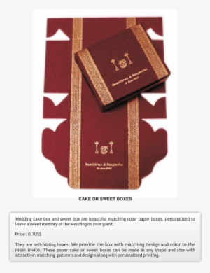 Cake & Sweet Boxes - Sweet Box Die