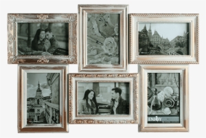 Frame For 6 Pictures White And Gold - Out Of The Blue