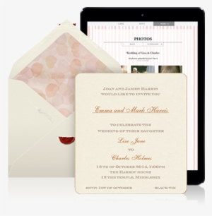 Online Wedding Invitation Example Sending For A Single - Vip Wedding Invitation Card
