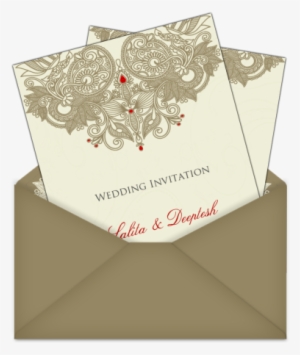 Henna Pattern Email Wedding Invitation Template With - Wedding Card Designs Asian
