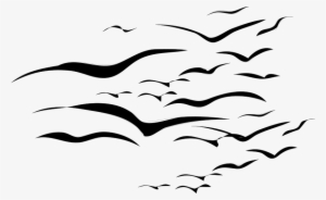 Dying Clipart Bat - Flock Of Birds Clipart