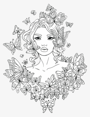 Clip Art Library Library Amazon Drawing Coloring Page - Girl Coloring Pages For Adults