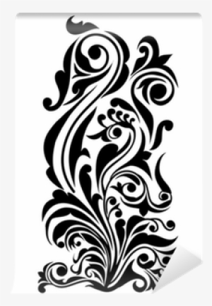 Swirl, Patterns, Flowers Design-vector Wall Mural • - Motifs Design