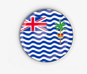 Round Button With Metal Frame - Graphics And More The British Indian Ocean Territory