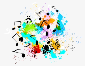 Music Graffiti Symbol Musical Color Decoration Banner - Music Graffiti