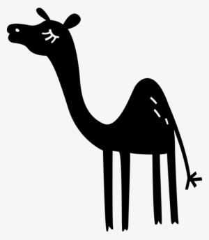 Vector Illustration Of Beast Of Burden Camel Dromedary - Giraffe