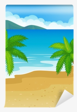 Beach Background With Coconut Tree Wall Mural • Pixers® - Beach