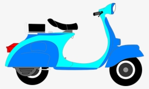 Scooter Blue Two-wheeler Vehicle Transport - Scooter Clip Art