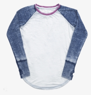 Picture Of Burnout White/blue Baseball Shirt - Shirt