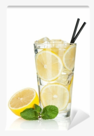 Glass Of Lemonade With Lemon And Mint Wall Mural • - Lemon Juice