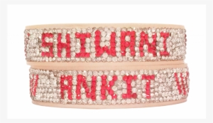 Red Stone Wedding Name Bangles-n6 - Bridal Chura With Name
