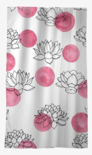 Colorful Hand Drawn Vector Lilies Contours With Pink - Patchwork