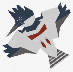 Belted Kingfisher Female - Origami