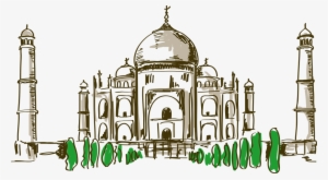 Image Royalty Free Stock Taj Mahal Hand Painted Handpainted - Taj Mahal Cartoon Png