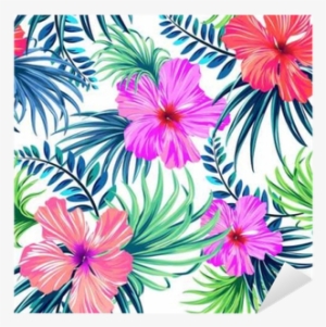 Seamless Tropical Floral Pattern - Vipsk Colorful Flowers Tapestry Wall Hanging Artistic