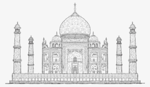 Taj Mahal Tourist Attraction - Unruled Composition Book : Notebook College Ruled :