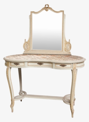 Vintage Vanity Dressing Table With Mirror From Belgium - Lowboy