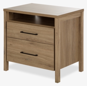 Shop Now - South Shore Gravity 2 Drawer Nightstand, Rustic Oak