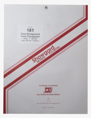 181 Showgard U - Showgard Strip Style Black Stamp Mounts Size 175