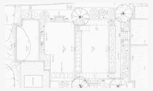 Garden Design Plan For Website Background - Technical Drawing