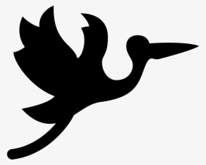 Stork Vector Flying - Icone Cigogne
