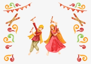 Navratri Wishes, Greetings Images - Navratri Dandiya Images Png