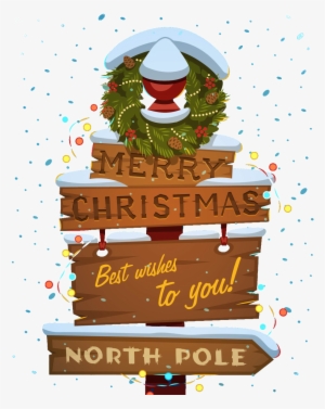 Christmas Decoration Outdoor Planks Transparent - Vintage Weihnachtsgruß-karte Karte