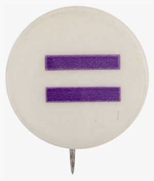 Purple Equals Sign Cause Button Museum - Equals Sign