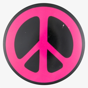 Pink Peace Sign Cause Button Museum - Panneau Interdit De Fumer