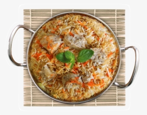 Chicken Tikka Biryani - Thunder Group 9 1/2" X 9 1/2" Bamboo Sushi Rolling