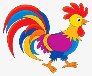 Rooster • Chicken Logo, Hen Chicken, Chicken Crafts, - Colorful Rooster Clipart