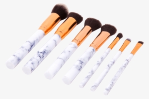 Zoe Ayla 7 Piece Marble Effect Make Up Brush Set With - Paintbrush
