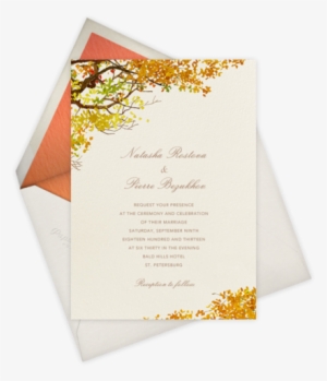 Getting Married In Autumn Or Winter And Looking For - Wedding Invitation