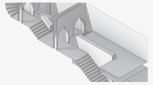 Lindenhof Castle Exterior Staircase - Arch