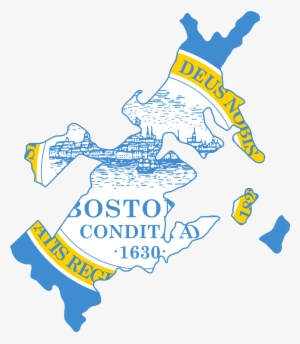 Flag Map Of Boston - Boston On Map Png