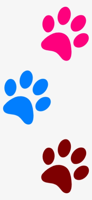 This Free Clipart Png Design Of Paws Red Blue Green