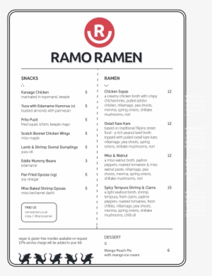 Final Ramo Menu - Menu
