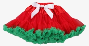 Red & Green Christmas Chiffon Pettiskirt Tutu - Christmas Day