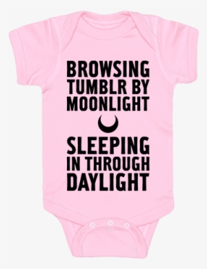 Browsing Tumblr By Moonlight, Sleeping In Through Daylight - T-shirt