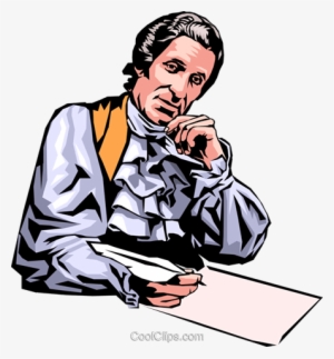 Thomas Jefferson Royalty Free Vector Clip Art Illustration - Writing The Declaration Of Independence Gif