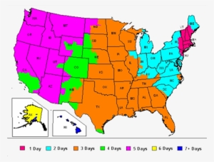 Business Days In Transit From - Fedex Ground Map From Nyc